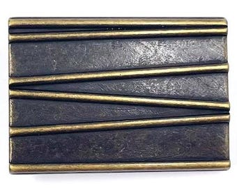 Italiaanse oud messing gesp met staafontwerp