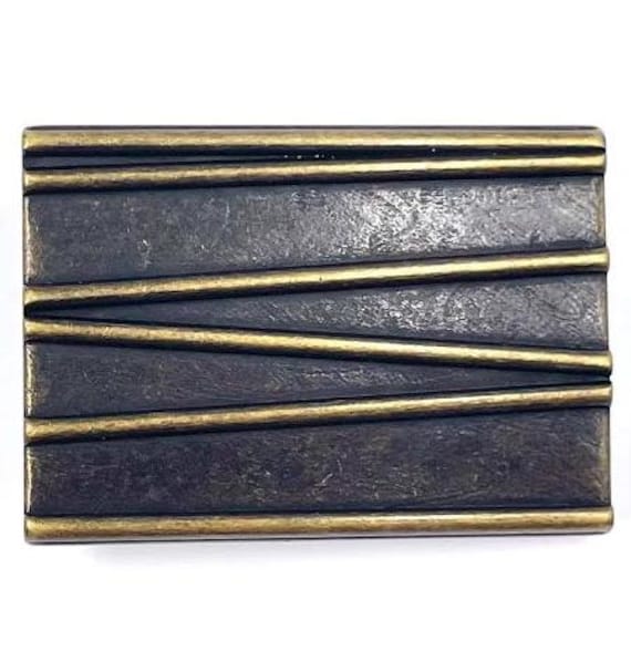 Italian Old Brass Belt Buckle with bar design