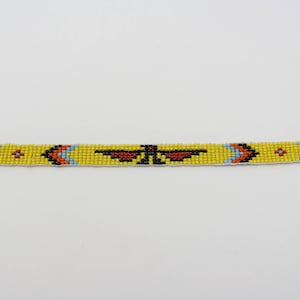 Yellow Seed Bead Strips - Tribal , Eagle , Navajo