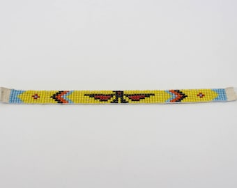 Yellow Seed Bead Strips - Tribal , Eagle , Navajo