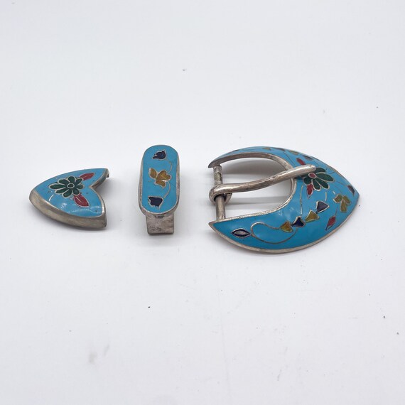 Cintura Conchiglia Incisa Floreale Occidentale Italia - Foto 2