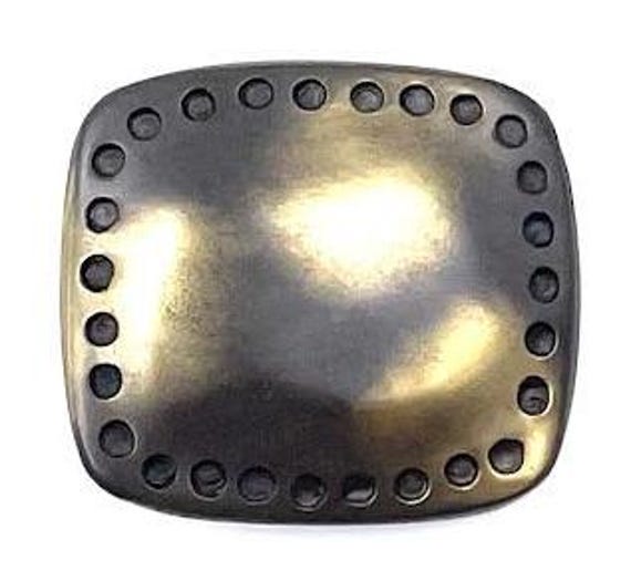 Rectangular Old Brass Belt Buckle - image 1