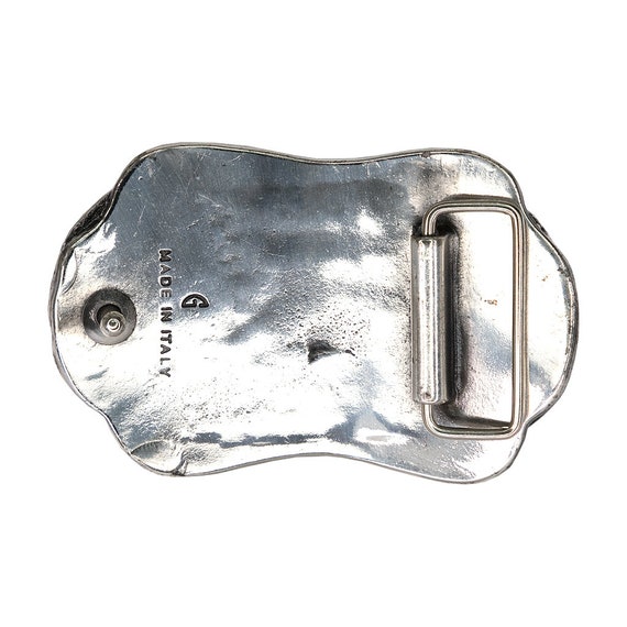 Women Gray Leather Silver Design Buckle Size S/M-Made in Italy NANNI MADE IN ITALY WOMENS LEATHER AND METAL DESIGNER BELT  main image 4