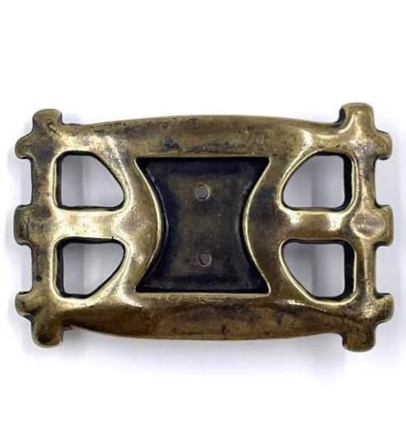 Italian Old Brass Buckle With Hourglass Design to Add a  display picture 1