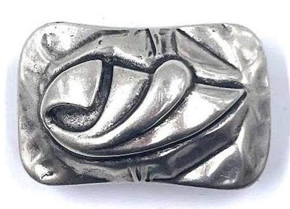 Rectangular Metal Belt Buckle | Made in Italy Buy Rectangle Small Belt Buckle For Leather Belts Silver  main image 4