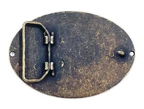 Western Boucle de ceinture rectangulaire unie martelée Doré antique