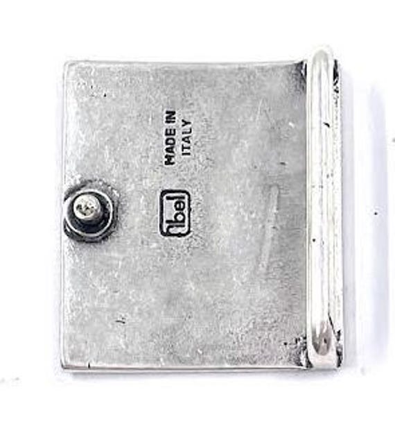 Woman`s white, plastic. Italy, belt buckle