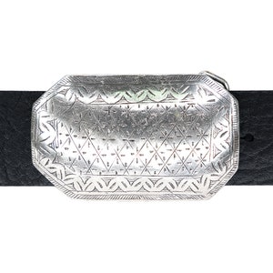 Old Silver Hand Engraved Buckle