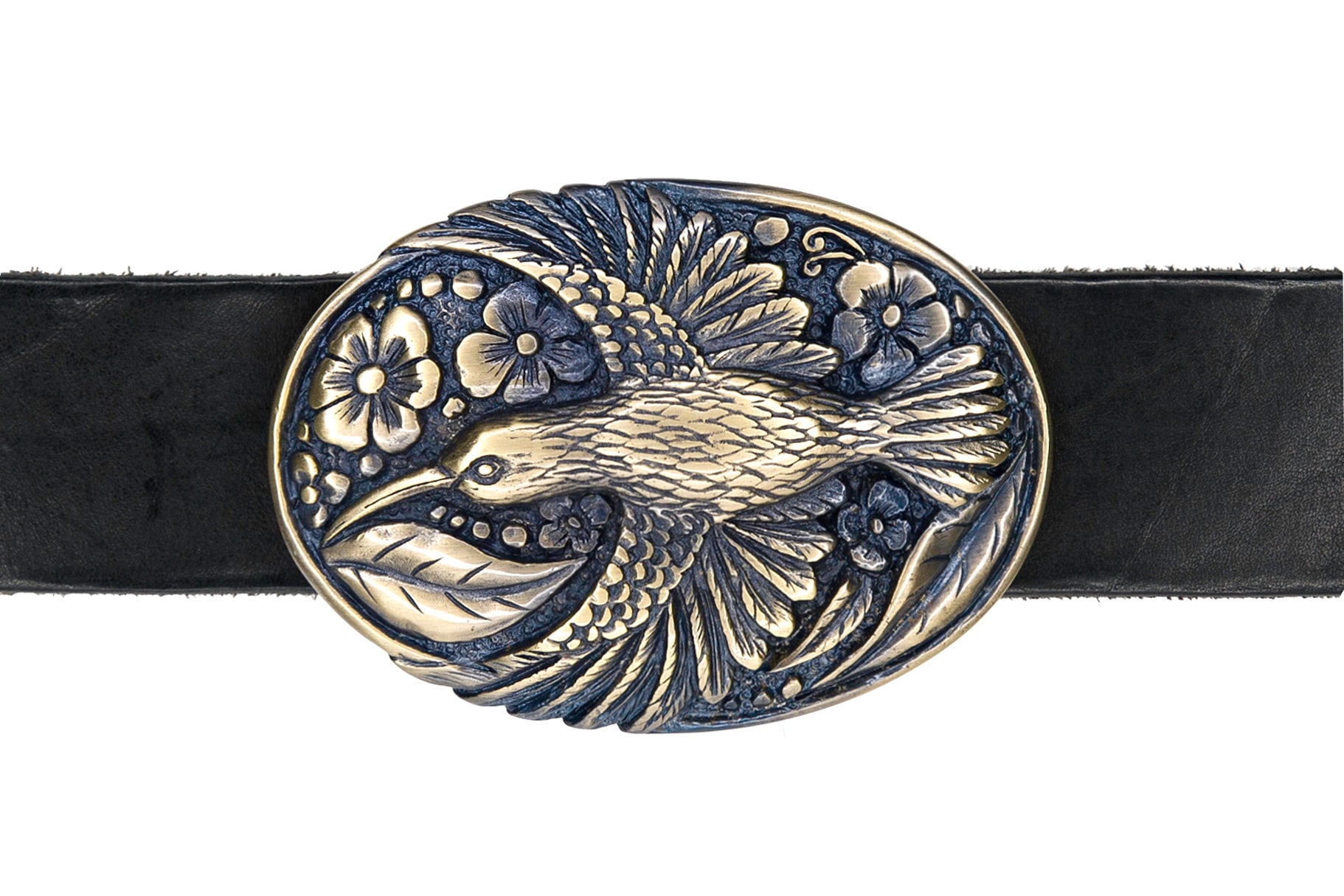 Italian Vintage Belt Buckle: Old Brass Belt Buckle With Flying Bird a…