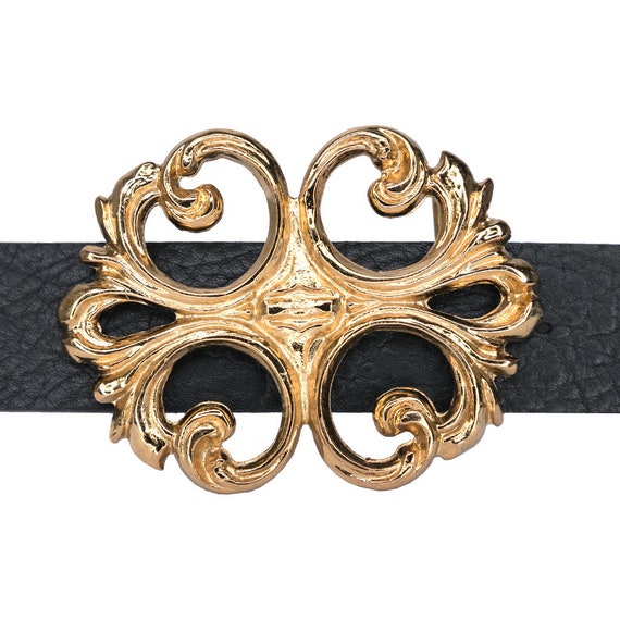 Made in Italy: Ornate Old Gold Vintage Buckle - Etsy Israel display picture 2