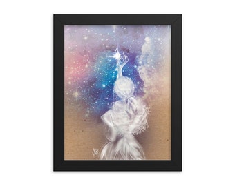 Inner Dreamer - Digital Art by Maya Barnes Framed Poster