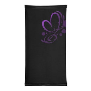 Neck Gaiter Face Mask - Treble Clef Heart Splatter
