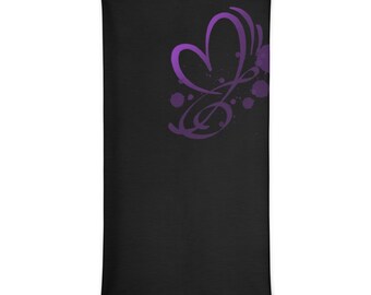 Neck Gaiter Face Mask - Treble Clef Heart Splatter
