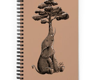 Savannah Ele. - Drawing by Maya Barnes Spiral notebook