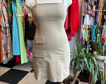 1990’s Tan Cargo Mini Dress