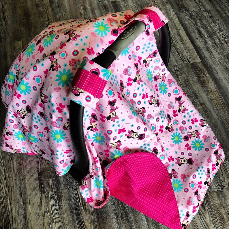 Car Seat Canopy Minnie Mouse Cover Nursery Baby Shower Infant Canopies Covers