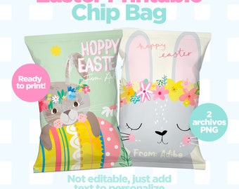 Easter Chip Bags, Easter Chip Bags, Easter Candy Bags Bundle, Cute Easter Chip Bags, Printable Candy Bag, Instant Download