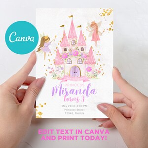 Editable Fairy Birthday Invitation Whimsical Enchanted Pixie Fairy Party Magical Floral Fairy Princess Party Instant Download Editable