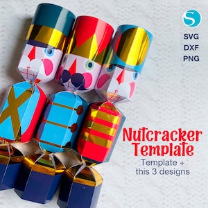 Nutcracker Template, Candy Box, Cracker Box, Christmas Box, Cracker DIY, Cricut, Cameo