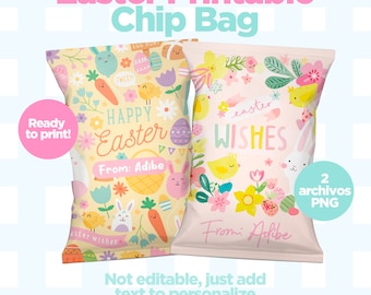 Easter Chip Bags, Easter Chip Bags, Easter Candy Bags Bundle, Cute Easter Chip Bags, Printable Candy Bag, Instant Download