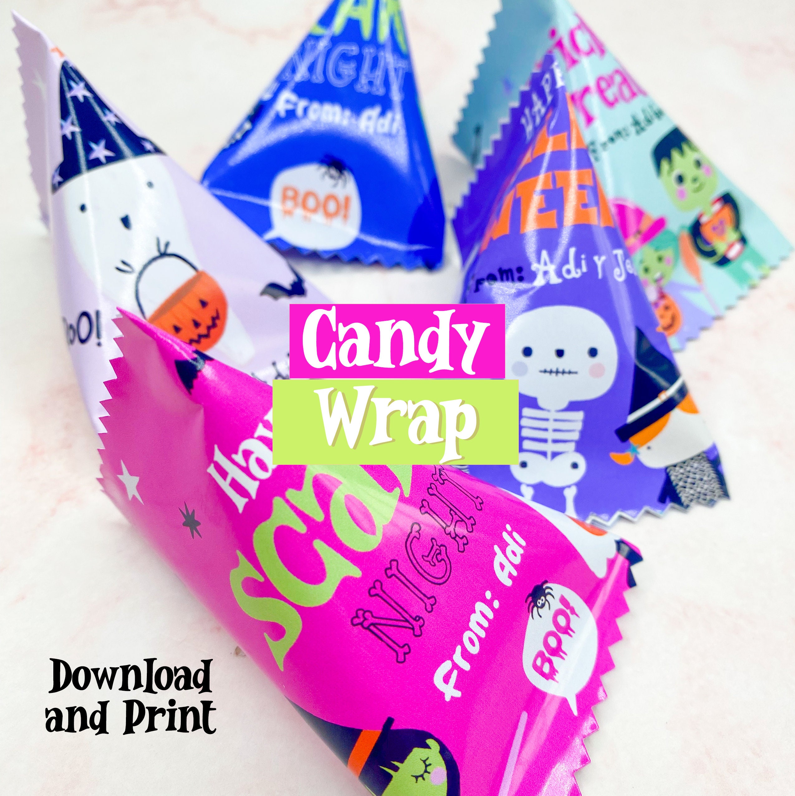 Halloween Candy Wraps Envoltura de dulces para Halloween Etsy México