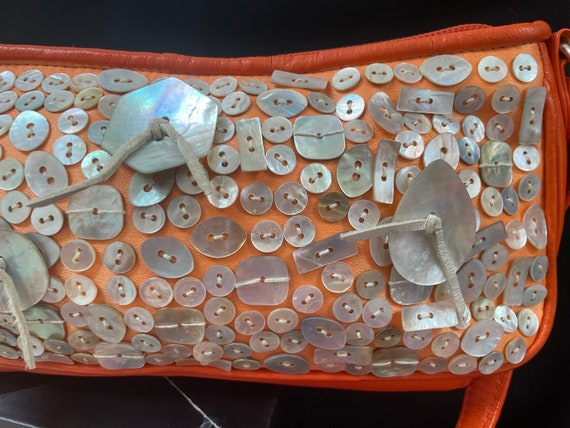 Vintage 90s Intuitions Orange Shoulder Bag – Moth… - image 8