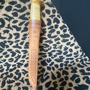 J. Marttiini Finland Filet Knife – Birch Handle, Leather Sheath, Unhoned Blade