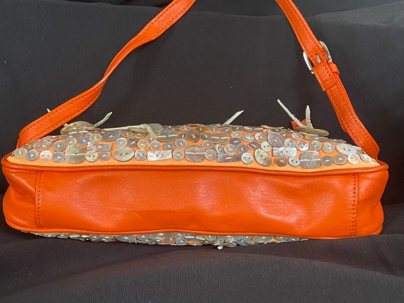 Vintage 90s Intuitions Orange Shoulder Bag – Moth… - image 3