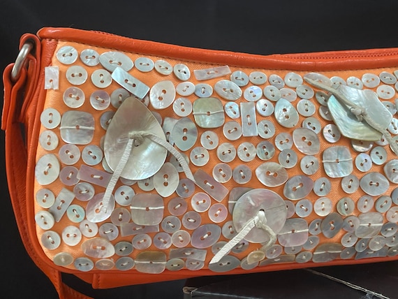 Vintage 90s Intuitions Orange Shoulder Bag – Moth… - image 6