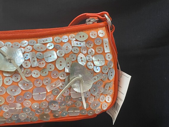 Vintage 90s Intuitions Orange Shoulder Bag – Moth… - image 9