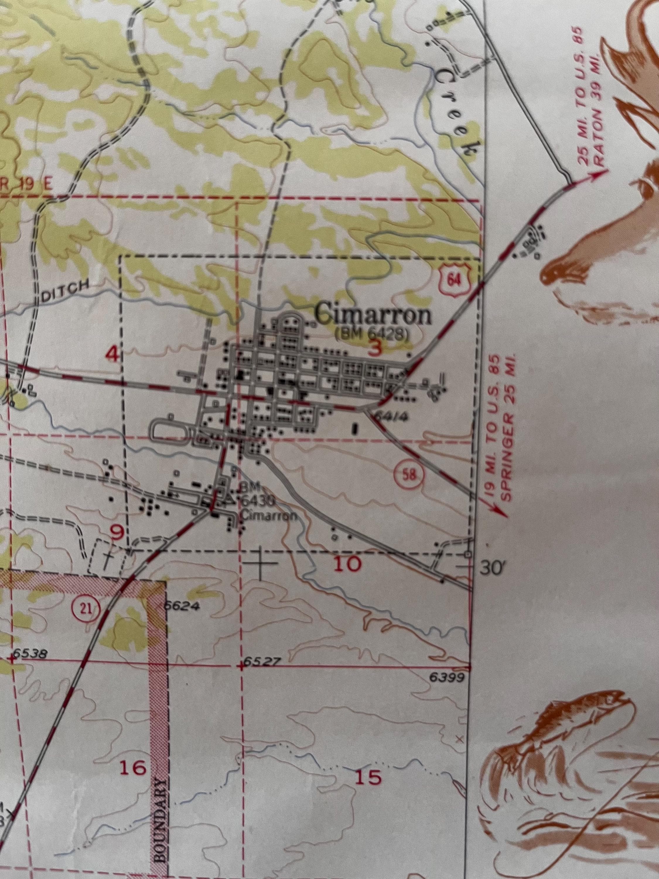 Vintage 1960s Philmont Scout Ranch Pictorial Map - Large 28x39 - Never ...