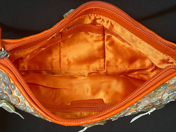 Vintage 90s Intuitions Orange Shoulder Bag – Moth… - image 4