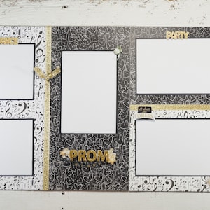 High School Prom 12x12 Scrapbook Layout - Two Page Layout - Premade Scrapbook Pages