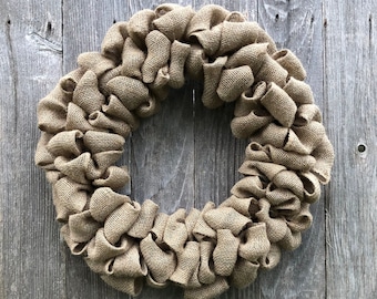 Burlap Wreath - Choice of Colors and Sizes