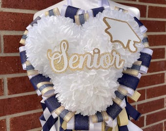 Custom Triple Homecoming Mum - Three Flower Heart Shaped Mum