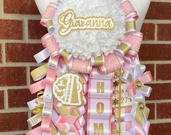 Custom Single Homecoming Mum – 30 or 36 Inch, Standard or Deluxe
