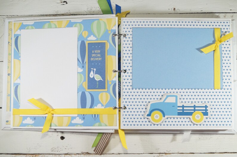 Personalized Baby Boy 8x8 Scrapbook Album Etsy