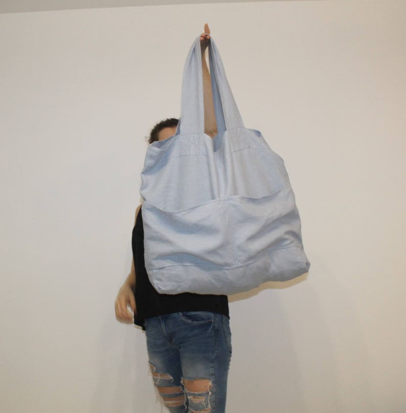 13 colors Linen bag natural oversize bag washed linen ...