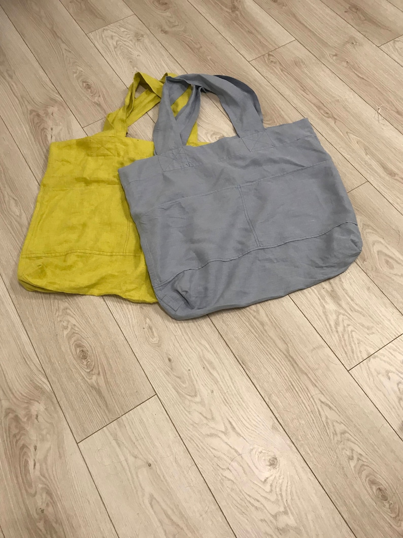 13 colors Linen bag natural oversize bag washed linen shoulder bag weekender sac cabas Large linen tote bag beach shopping bag XL Large bag