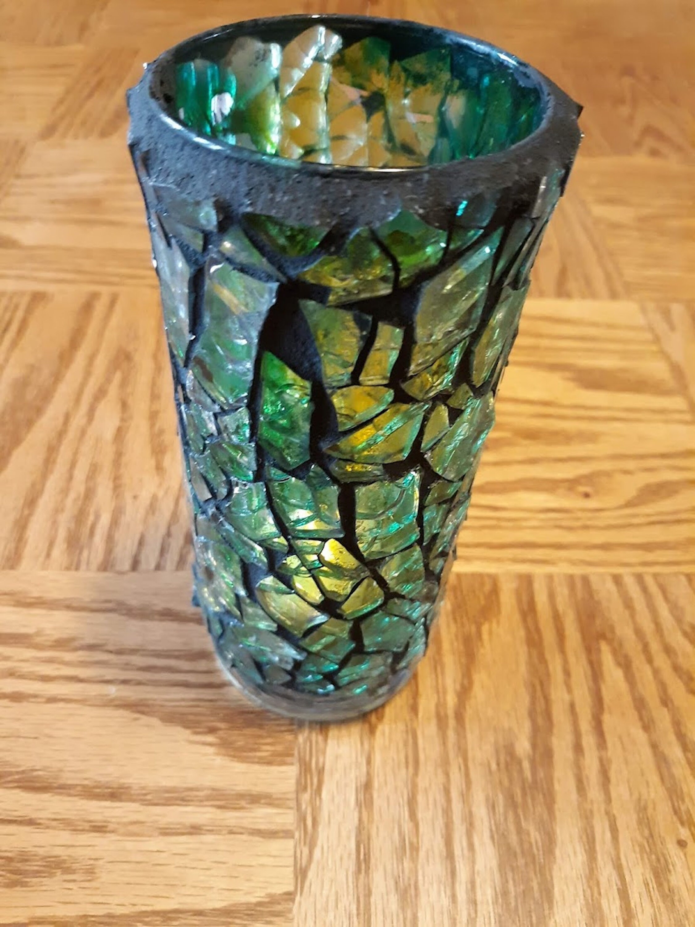 Glass Mosaic Vase Etsy