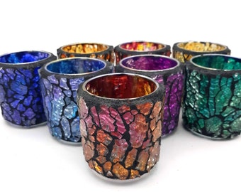 Uonlytech Colorful Candle Holder Mosaic Pattern Candlestand Glass Tealight Candle Holder Decoration for Party Home Wedding Office Without Candle Uonlytech Colorful Candle Holder Mosaic Pattern Candlestand Glass Tealight Candle Holder Decoration for Party Home Wedding Office Without Candle