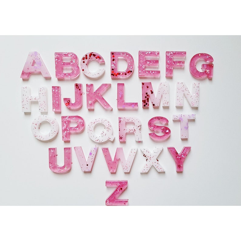 Love letters for Valentines Day Resin Alphabet set