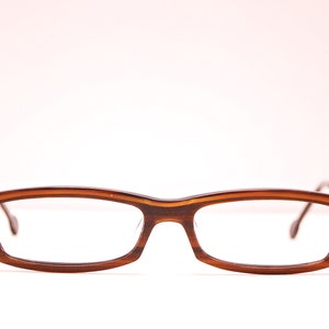ヴィンテージ L.A. EYEWORKS ブラウン プラスチック/チタン 眼鏡 / レトロ コレクタブル レア #1938