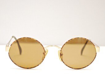 Vintage 1990&#39;s BYBLOS Gold and Tortoise Metal  Sunglasses / Model# BY513 3007 / Made in Italy / Retro Collectible Rare #1699