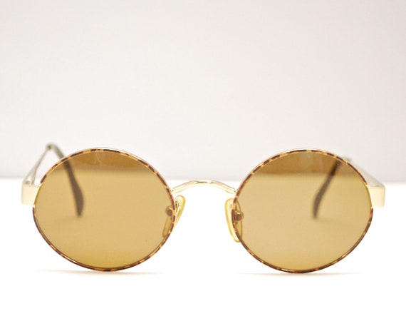 Vintage 1990's BYBLOS Gold and Tortoise Metal Sunglasses Vintage 1990's BYBLOS Gold and Tortoise Metal Sunglasses