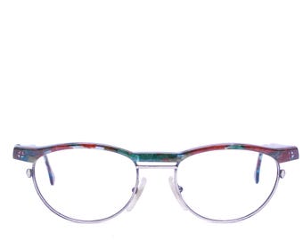 Vintage BRENDEL Green and Red Eyeglasses / Model# 6523 Col. 396 / Retro Collectable Rare #2773