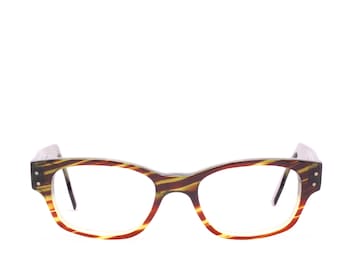 Vintage JEAN LAFONT Brown/Green Tortoise Eyeglasses  / Model# Allure 414 / Made in France / Retro Collectable Rare #2661