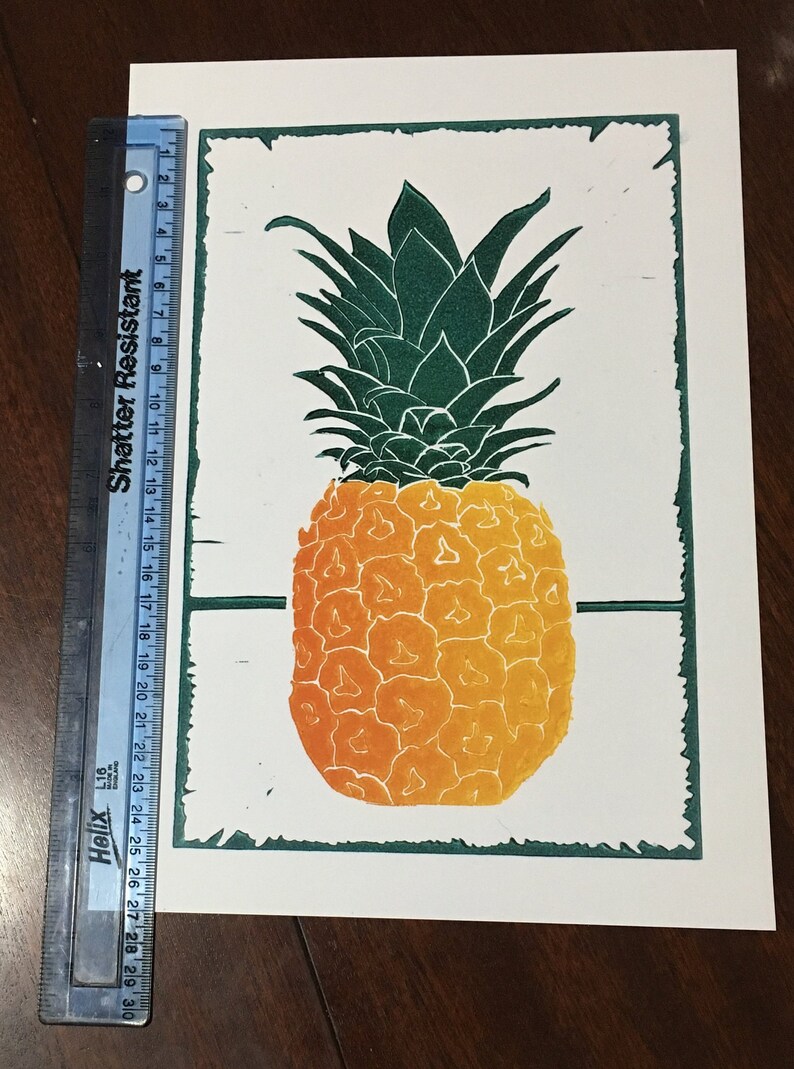 Pineapple Giclee Print From An Original Lino 50