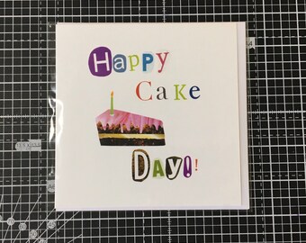 Cake birthday card - from an original collage