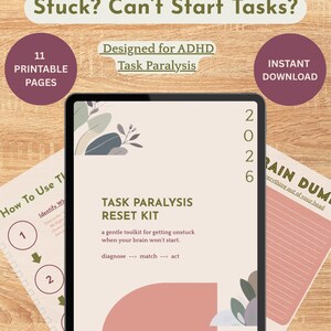 Overwhelm Reset Toolkit - ADHD-friendly Worksheet